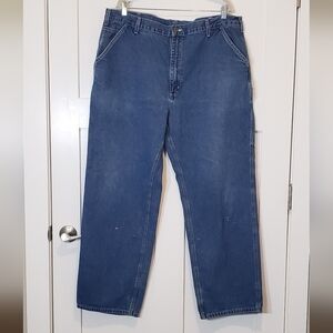 Carhartt Carpenter Jeans Dungaree Fit Blue Jeans Size 42 X 32